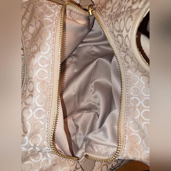 COACH 27843 Madison Phoebe Champagne Op Art Signature 3 Section Shoulder Bag - Picture 15 of 16